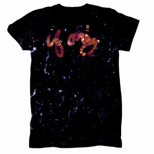 IF ONLY LIMITED EDITION x Pink Splatter Black Holographic Crew Neck T Shirt